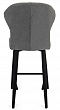 стул Марио ПОЛУБАРНЫЙ нога черная 600 (Т180 светло-серый)