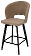 стул Мишель полубарный нога черная 600 360F47 (Т184 кофе с молоком)