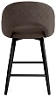 стул Капри-4 ПОЛУБАРНЫЙ нога черная 600 F47 (360°)  (Т173 капучино)