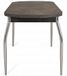 стол Порто-1 110х70 (+30+30) (ноги хром-лак) серый камень